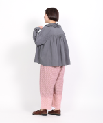 リネンギンガムチェック　パンツ